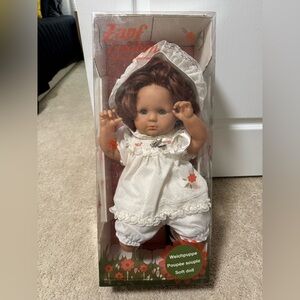 Vintage 1980s Zapf Creations Baby Doll Made in West Germany Soft Body Doll NIB